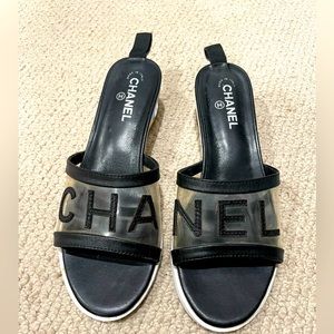 Chanel Clear PVC Slides - Spring 2019